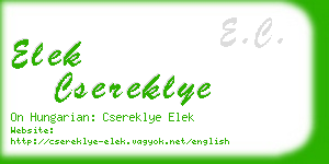 elek csereklye business card